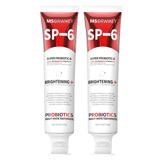 MSDRWIKEY SP-6 probiotic whitening toothpaste front label