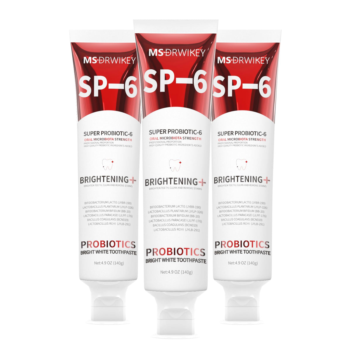 MSDRWIKEY SP-6 Probiotic Whitening Toothpaste front label