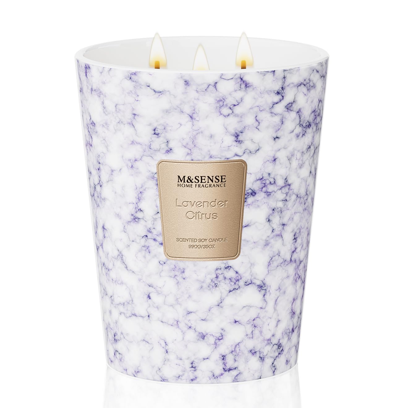 Three-wick aromatherapy candle for relaxation