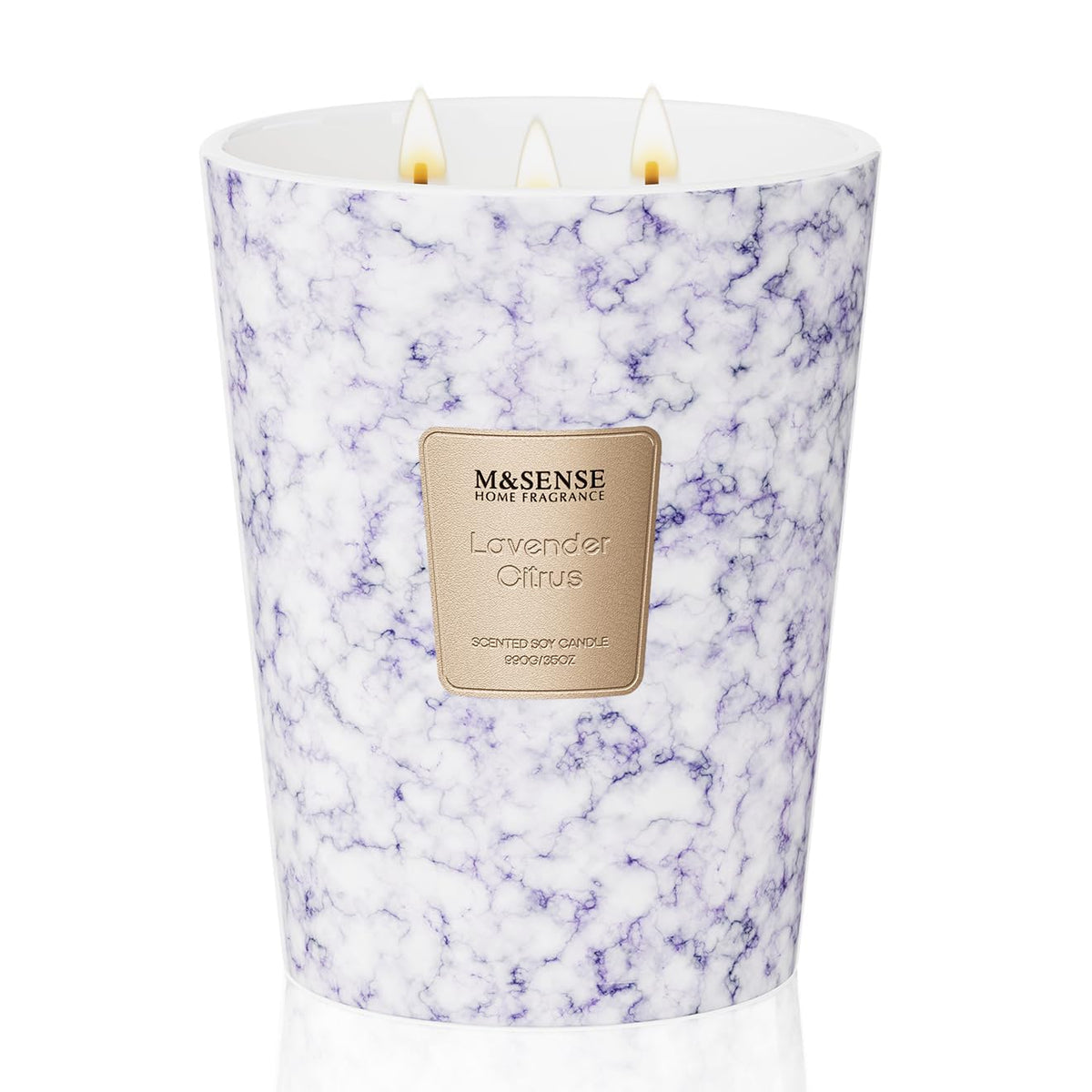 M&SENSE 35oz Lavender Citrus 3-Wick Candle