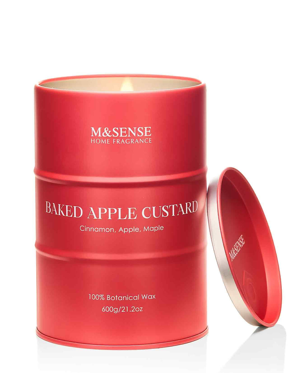 M&SENSE baked apple scented candle in natural soy wax tin