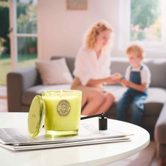 Candle creating ambiance for bedroom and office