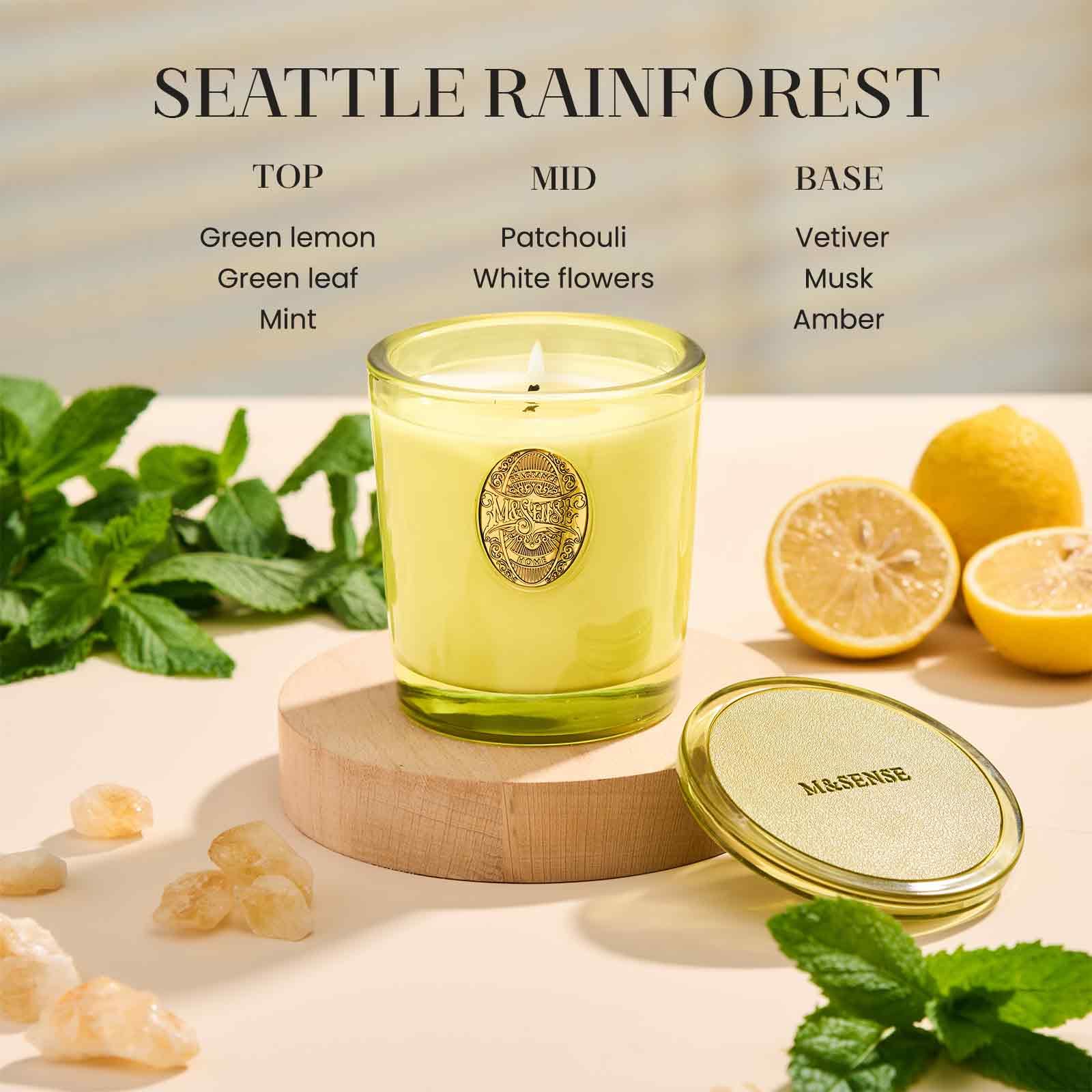Soy-palm wax blend candle highlighting wax composition
