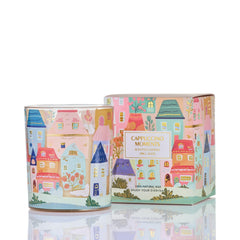 Front view of M&SENSE Cappuccino Candle in a 10.2 oz jar