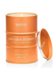 M&SENSE Cinnamon Pumpkin scented candle in a recyclable tin, 11.3oz