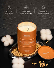 Large 21.6oz/600g candle resting on a wooden surface