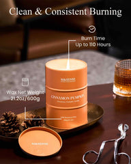 Elegant gift box packaging for M&SENSE Cinnamon Pumpkin candle