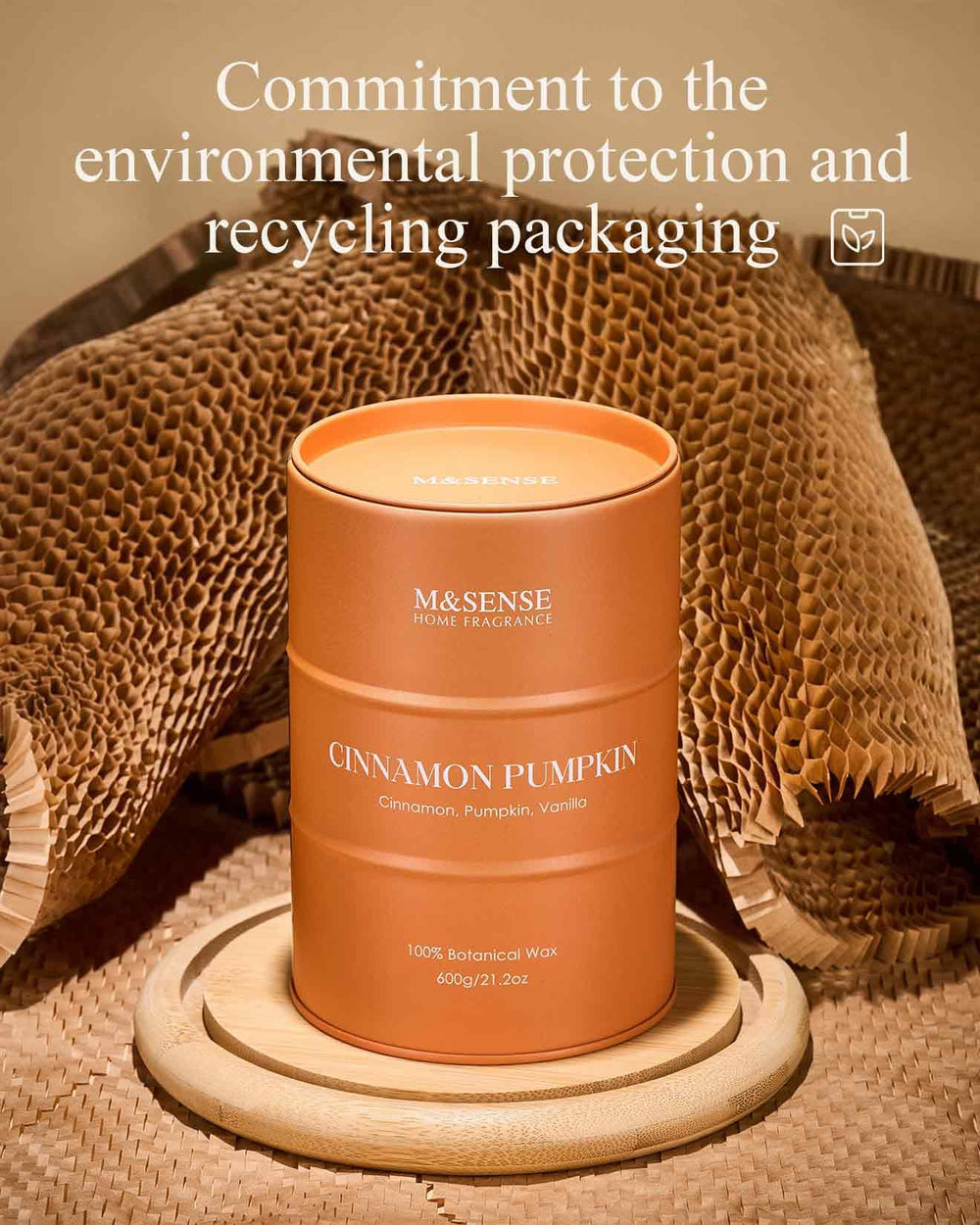 Recyclable tin and sustainable packaging for M&SENSE candle