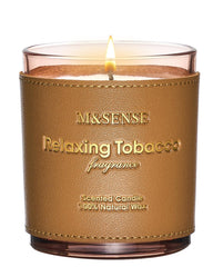 M&SENSE Cinnamon Tobacco 10oz candle in a jar