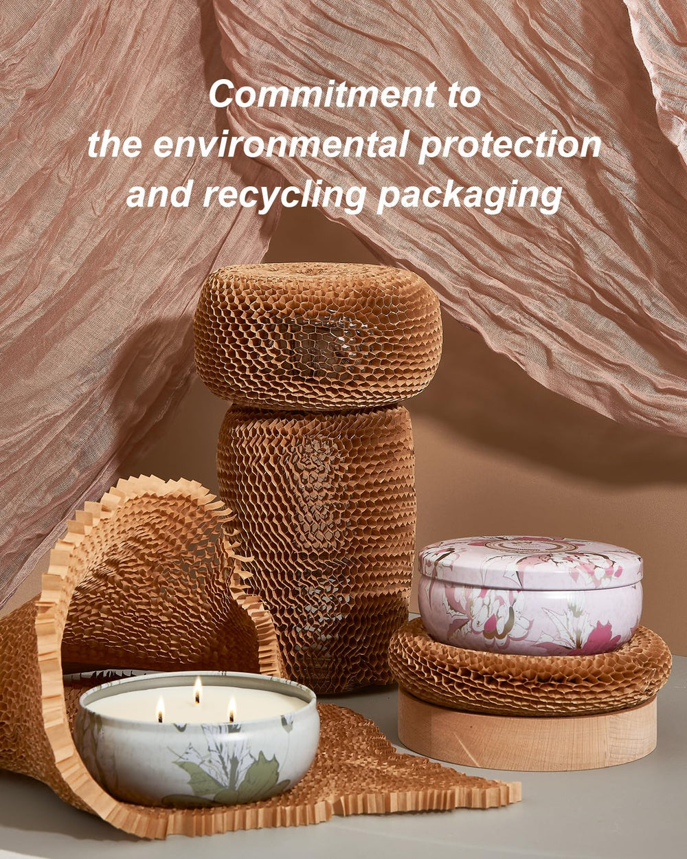 Gift-ready candle in recycled box suitable for gifting