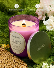Close-up of clean burn and non-toxic formula