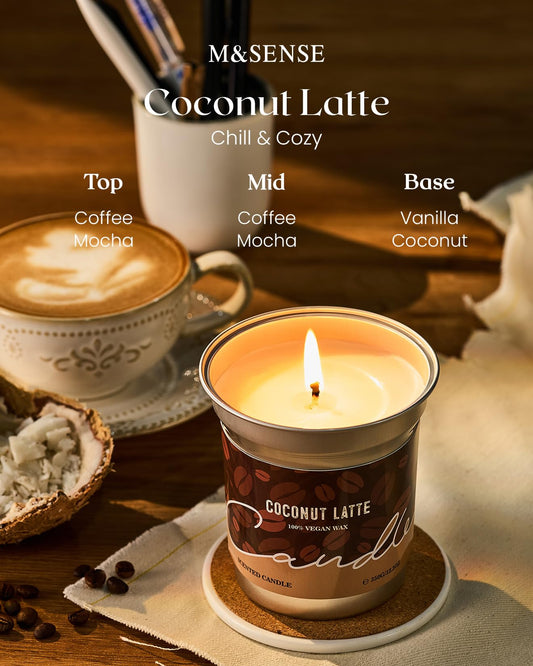 Close-up of the candle jar showing label