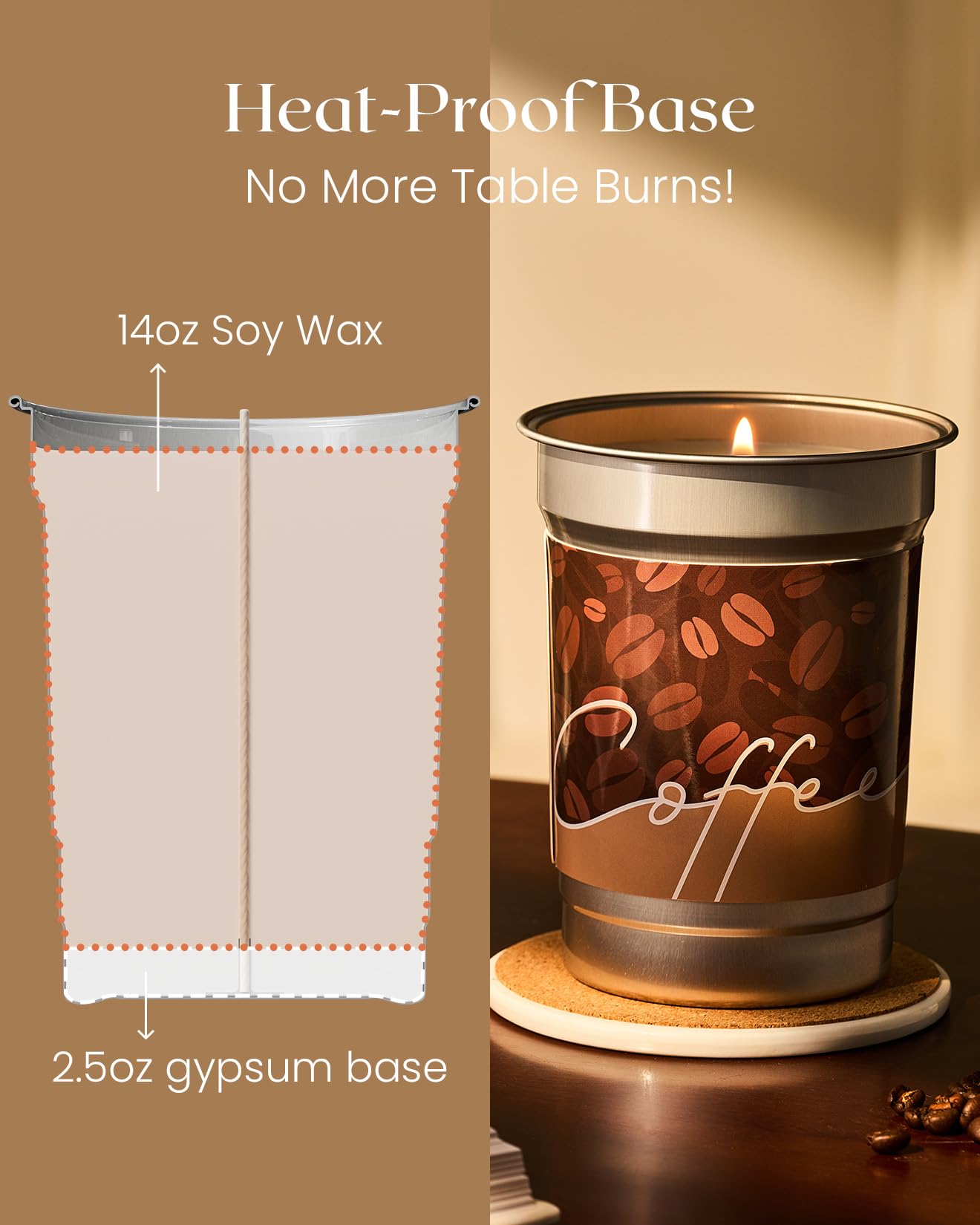 Gift-ready packaging for M&SENSE Caramel Macchiato candle