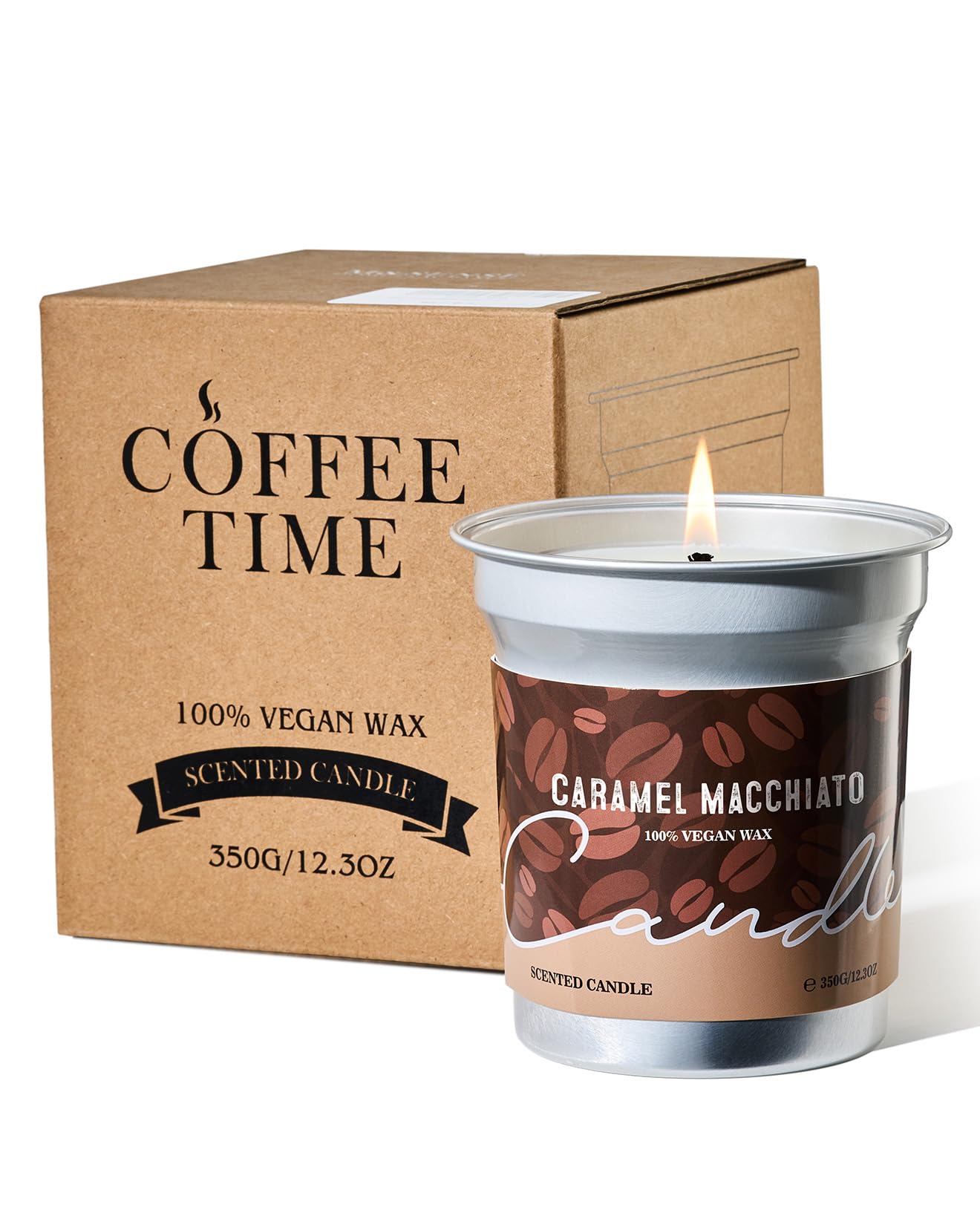 7oz M&SENSE Caramel Macchiato candle jar