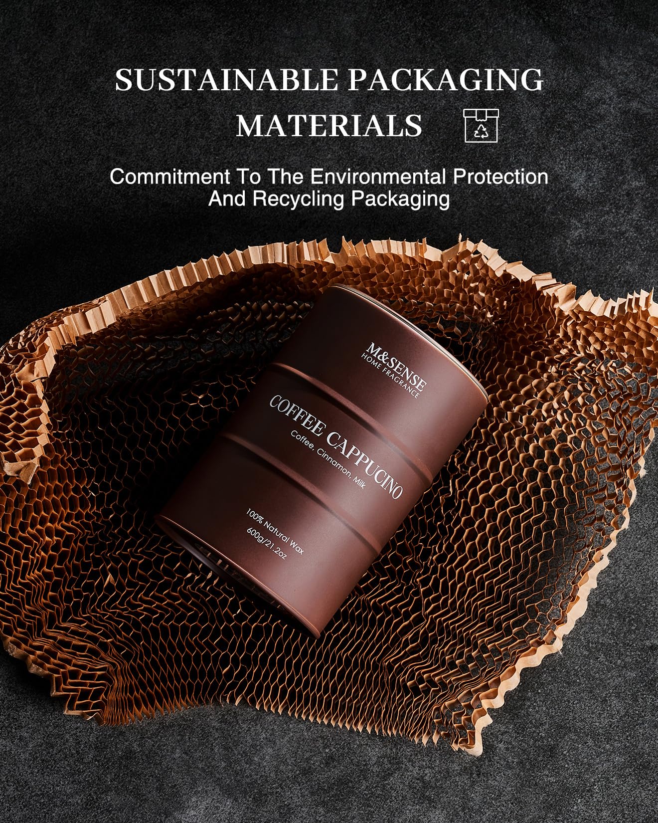 Label detailing ingredients and sustainable materials