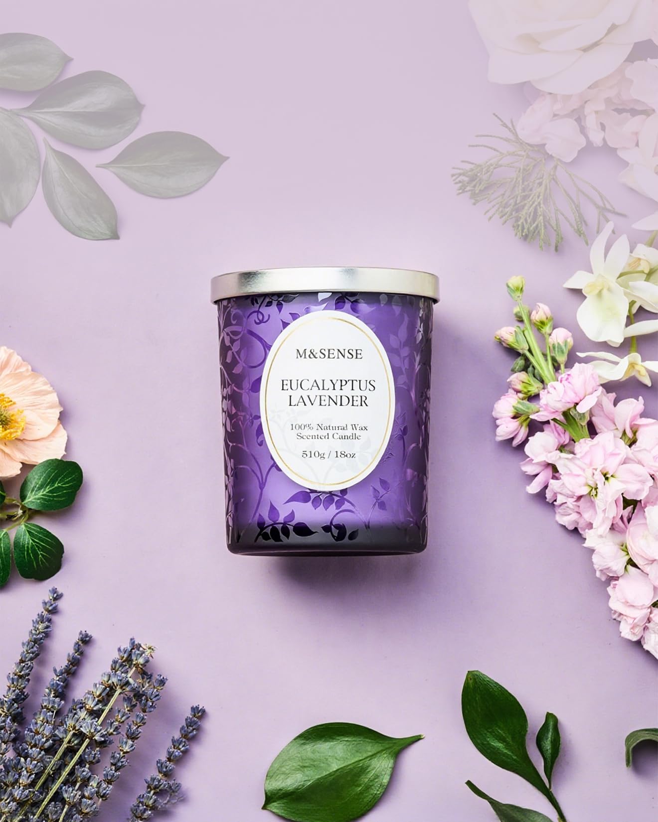 Soy-palm wax blend for long, clean burn