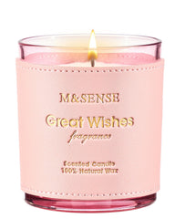 M&SENSE Floral Citrus scented candle in glass jar with vegan soy wax