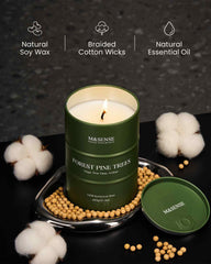 Lead-free cotton wick for clean, even burn