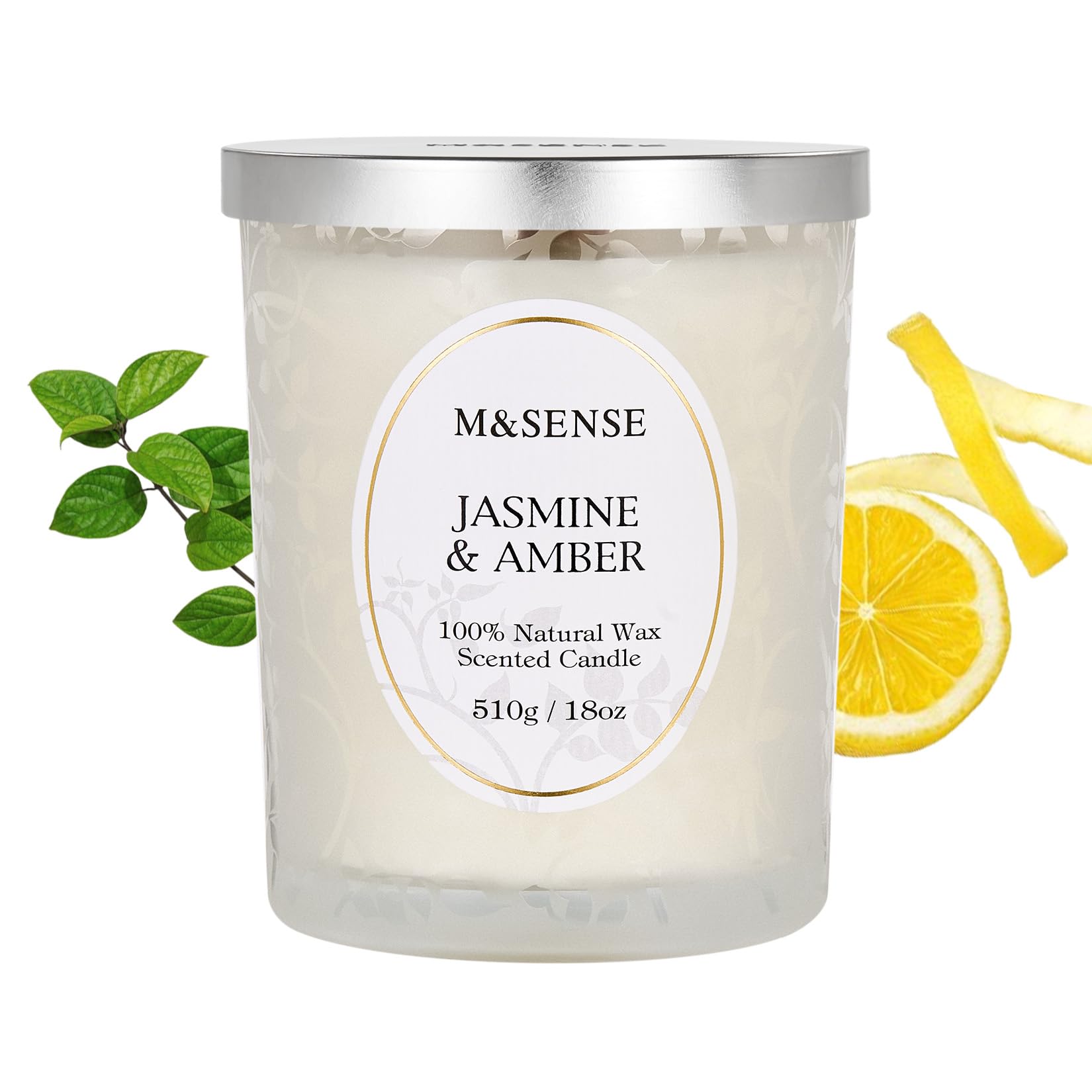 Candle on a clean home setting for aromatherapy