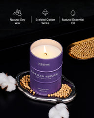 Candle burning with a steady flame in a calm room