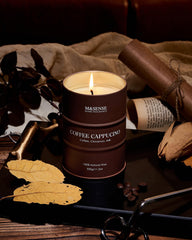 Lemon candle displayed in a room setting for fragrance