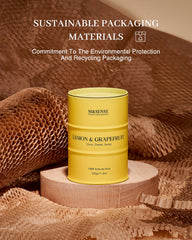 Ingredients and natural wax composition of M&SENSE Lemon Candle