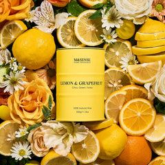 M&SENSE Lemon Candle jar with label