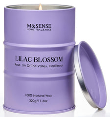 M&SENSE Lilac Blossom Soy Candle 11.3oz tin