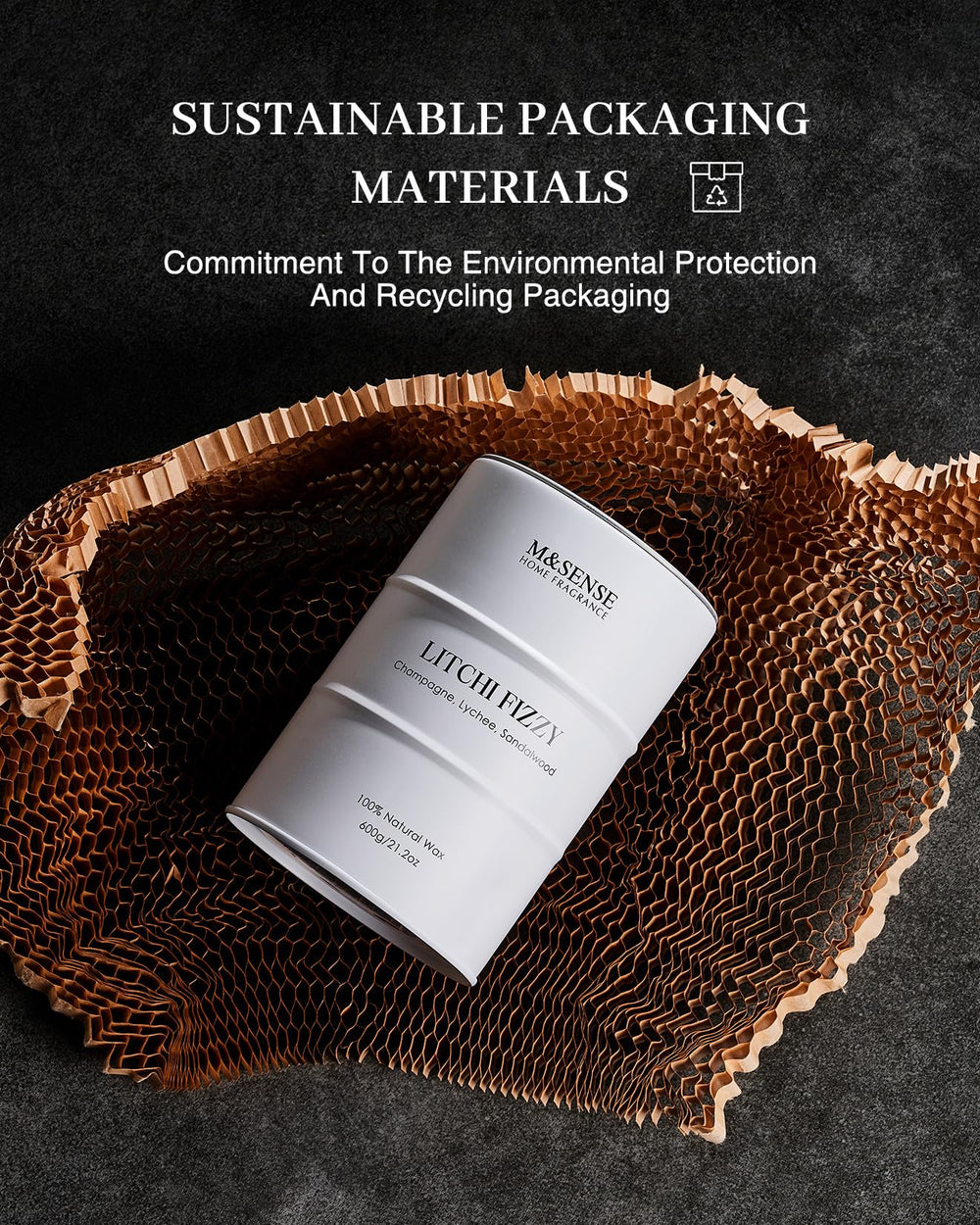 Gift box packaging for M&SENSE Litchi Fizzy candle