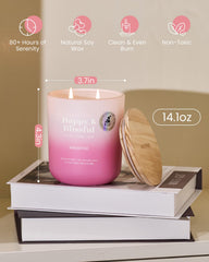 Lit candle showing warm glow and aroma
