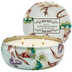 Mint Basil 12oz 3-Wick Soy Candle in travel tin