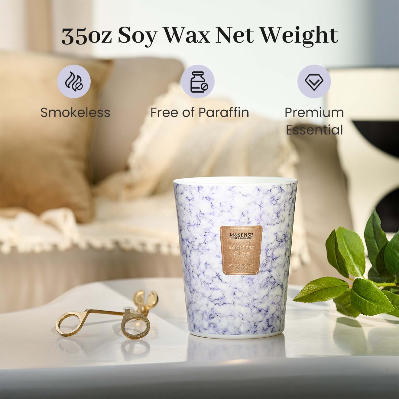 Non-toxic soy wax candle