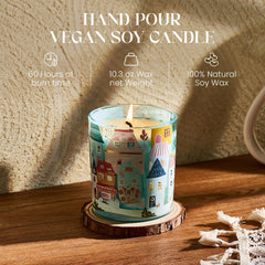 New York City Scent candle label highlight 10.2 oz size and premium essentials