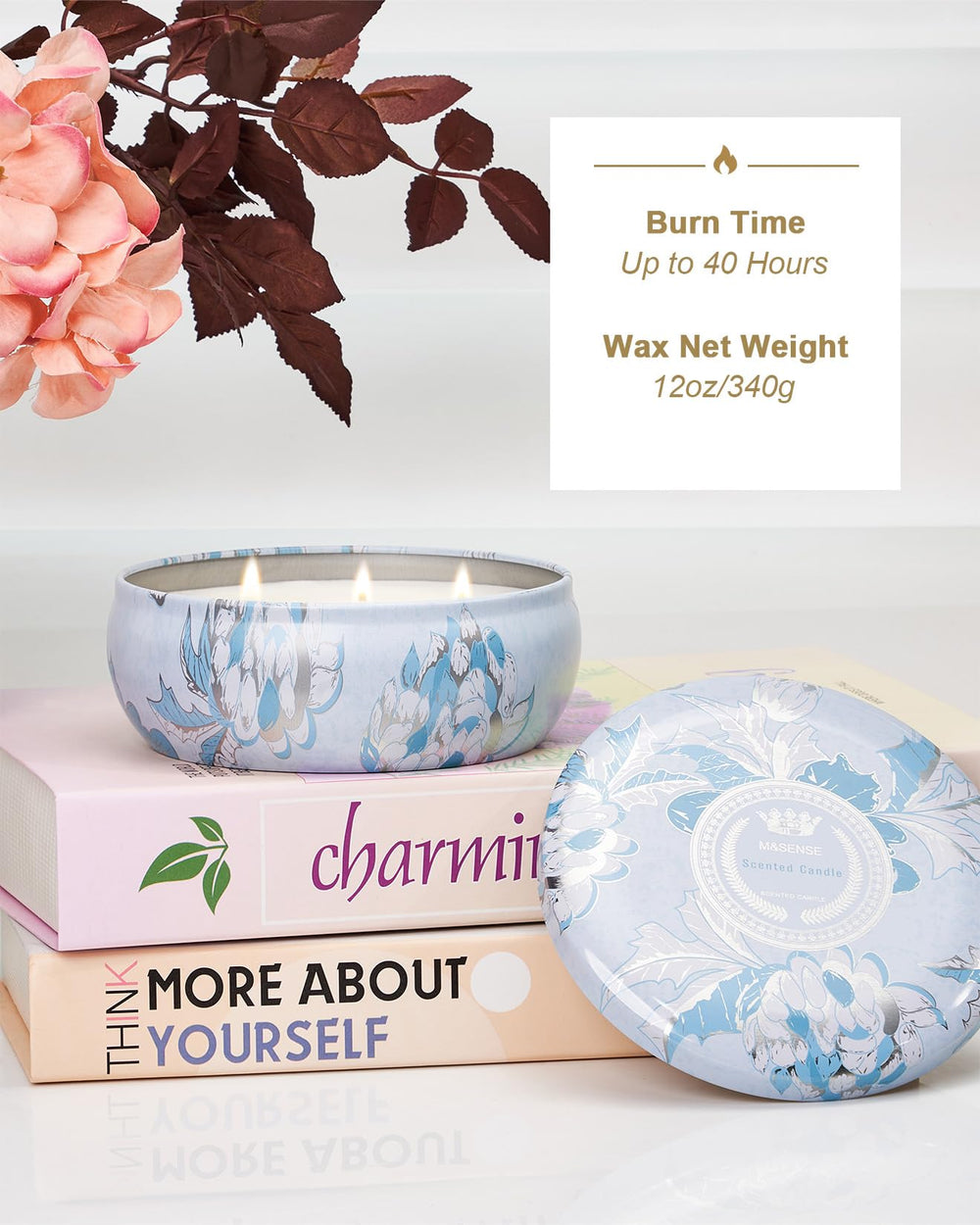Burn time graphic for Ocean Waters candle