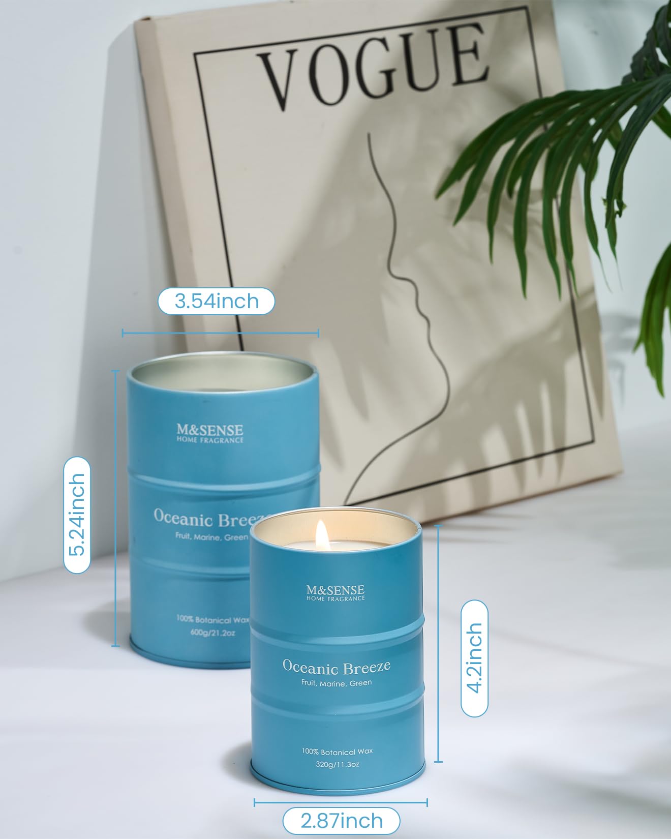 Oceanic Breeze candle shown in a gift-ready display