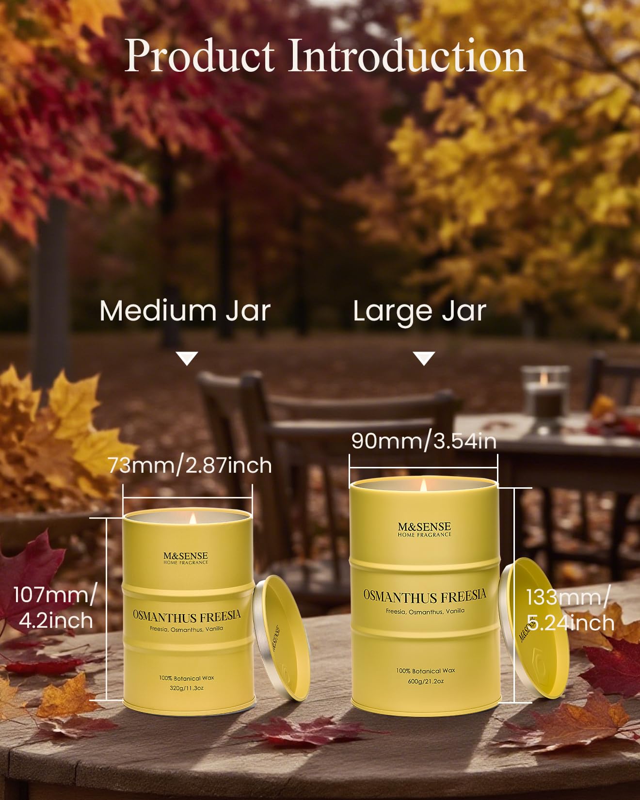 Gift-ready Osmanthus Freesia candle in elegant packaging box