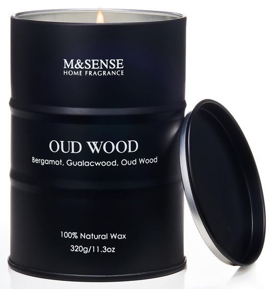 M&SENSE Oud Wood scented candle tin 11.3oz