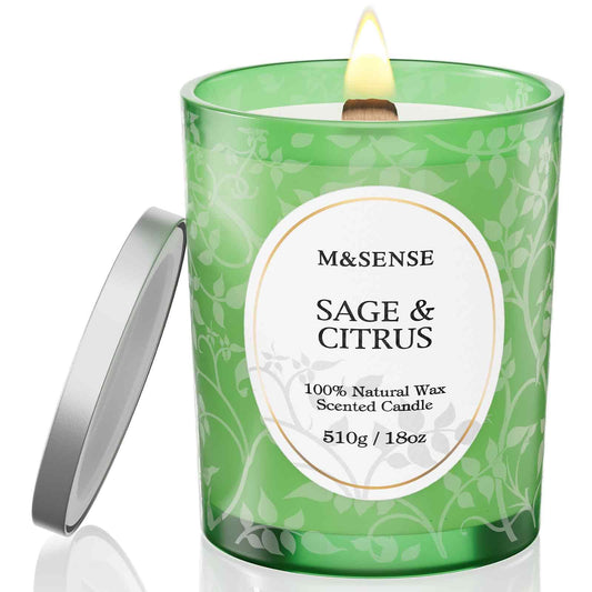M&SENSE Sage Citrus candle in matte jar