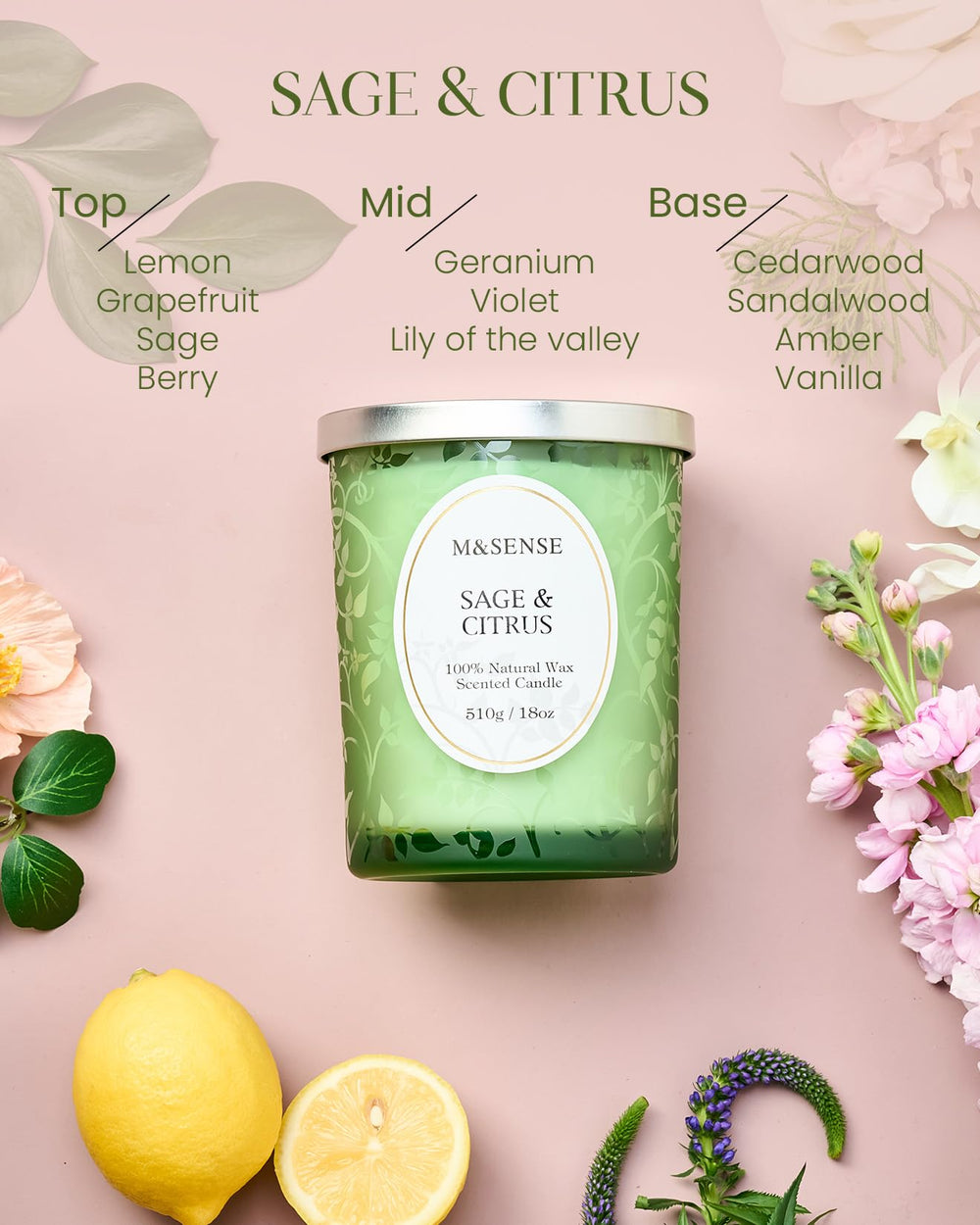 Close-up of natural soy-palm wax blend in candle