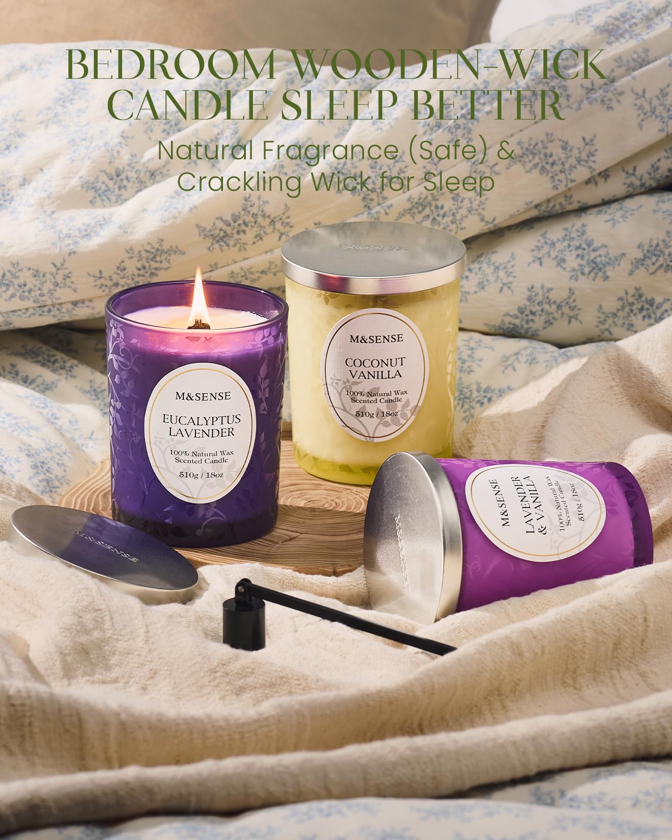 18oz Sage Citrus candle on decorative surface