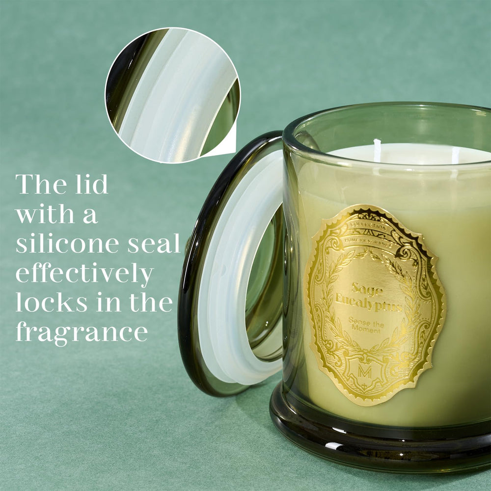 Non-toxic, paraffin-free soy candle label details