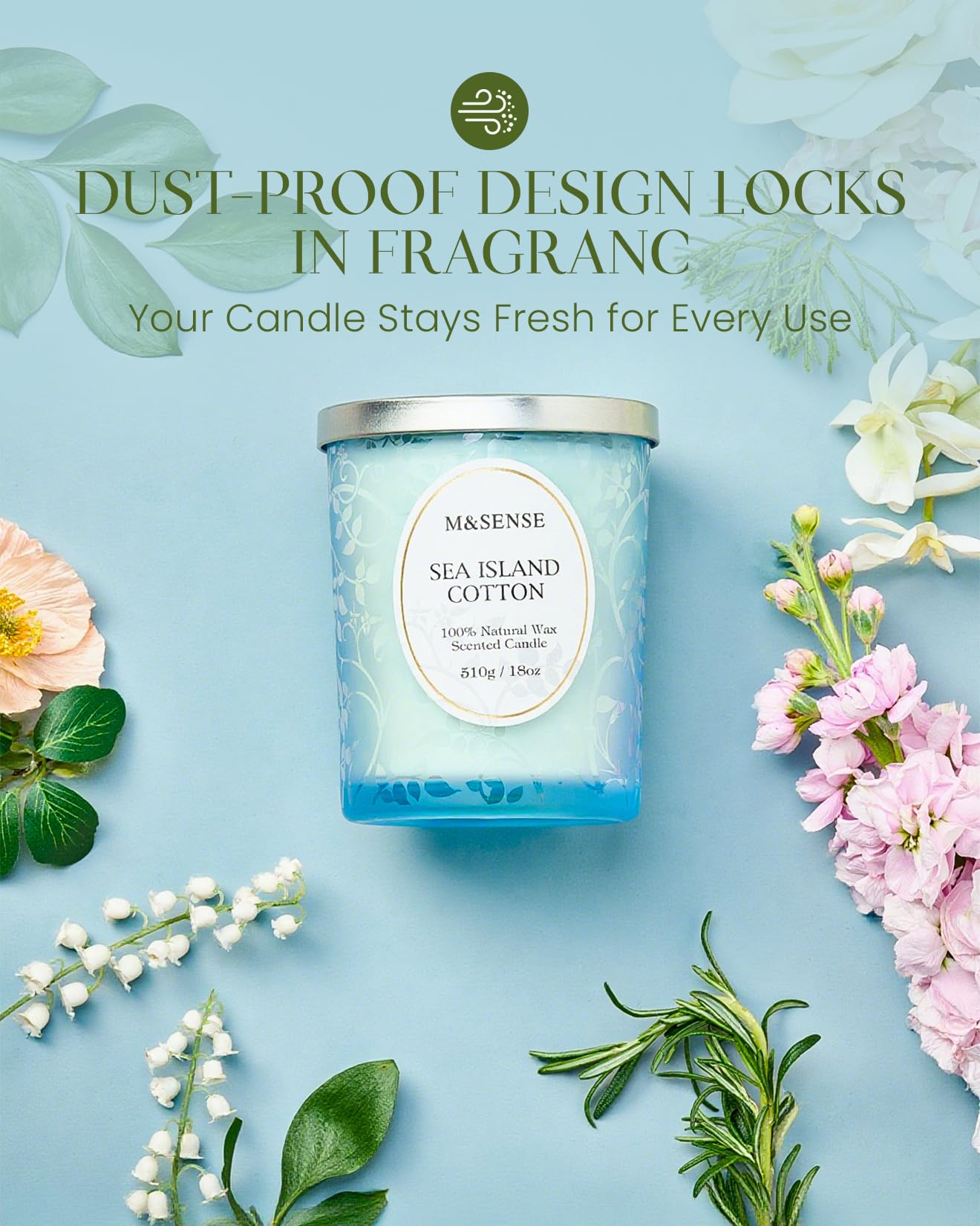 Botanical print label and minimalist packaging