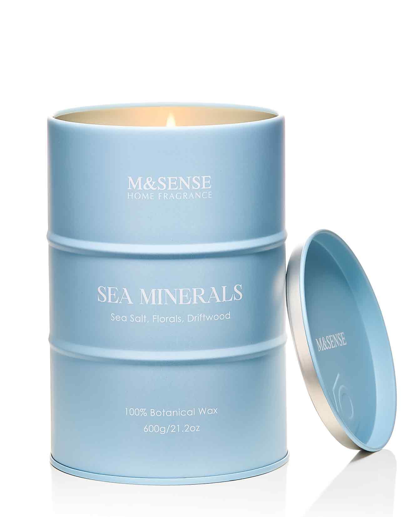 M&SENSE Sea Minerals Ocean Large candle in decorative tin