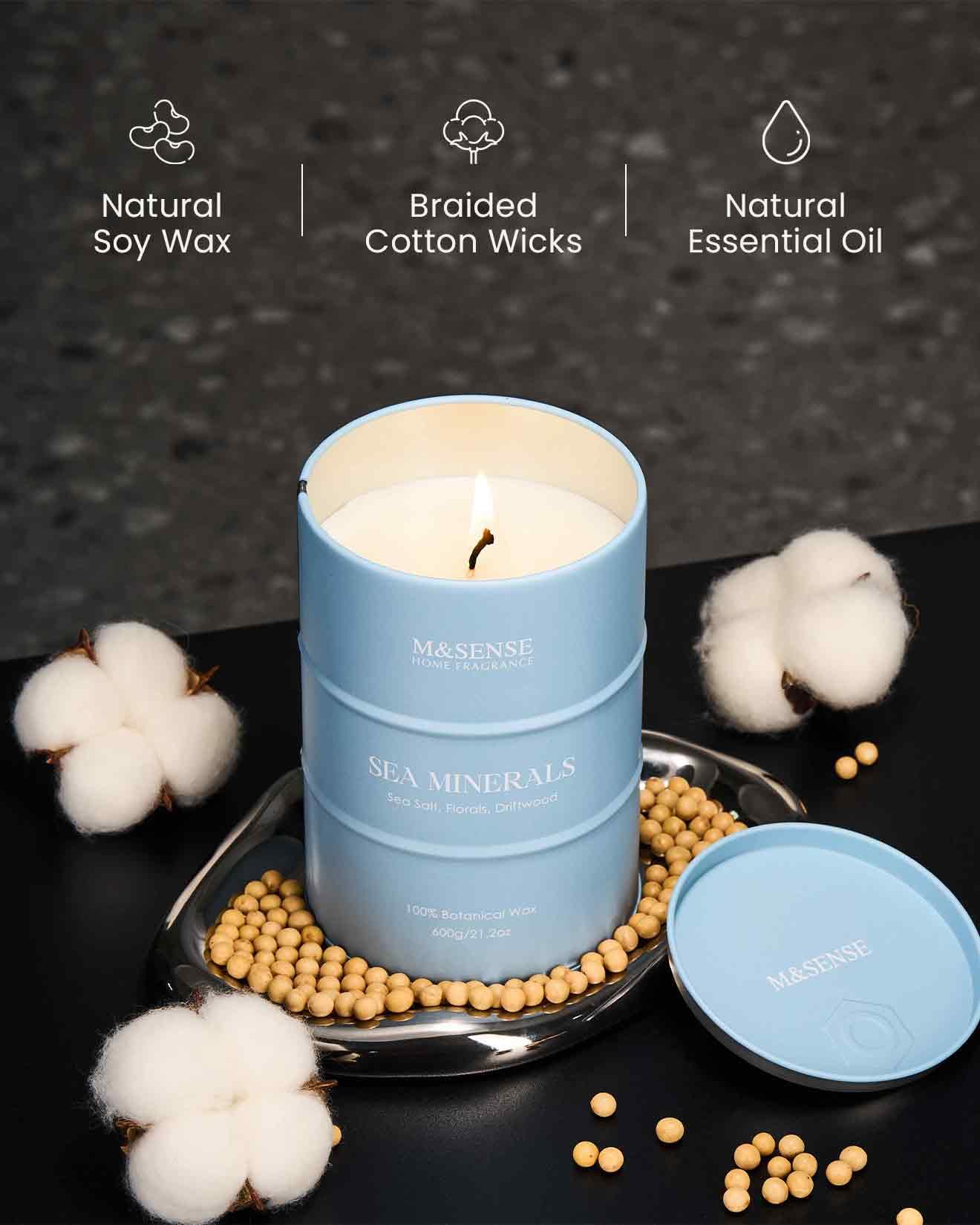 Lead-free cotton wicks for a clean, steady burn