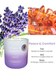 Soy wax aromatherapy candle with lavender and amber oils