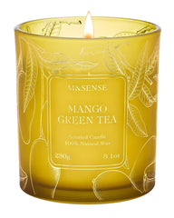 M&SENSE Mango Green Tea scented candle – 8.1oz vegan soy wax jar