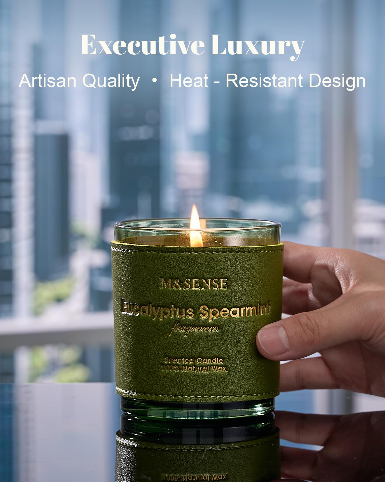 Teakwood Intense fragrance in M&SENSE candle