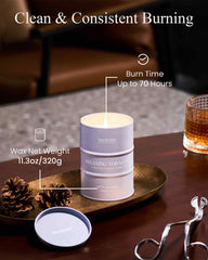 Candle burning with a clean, steady flame