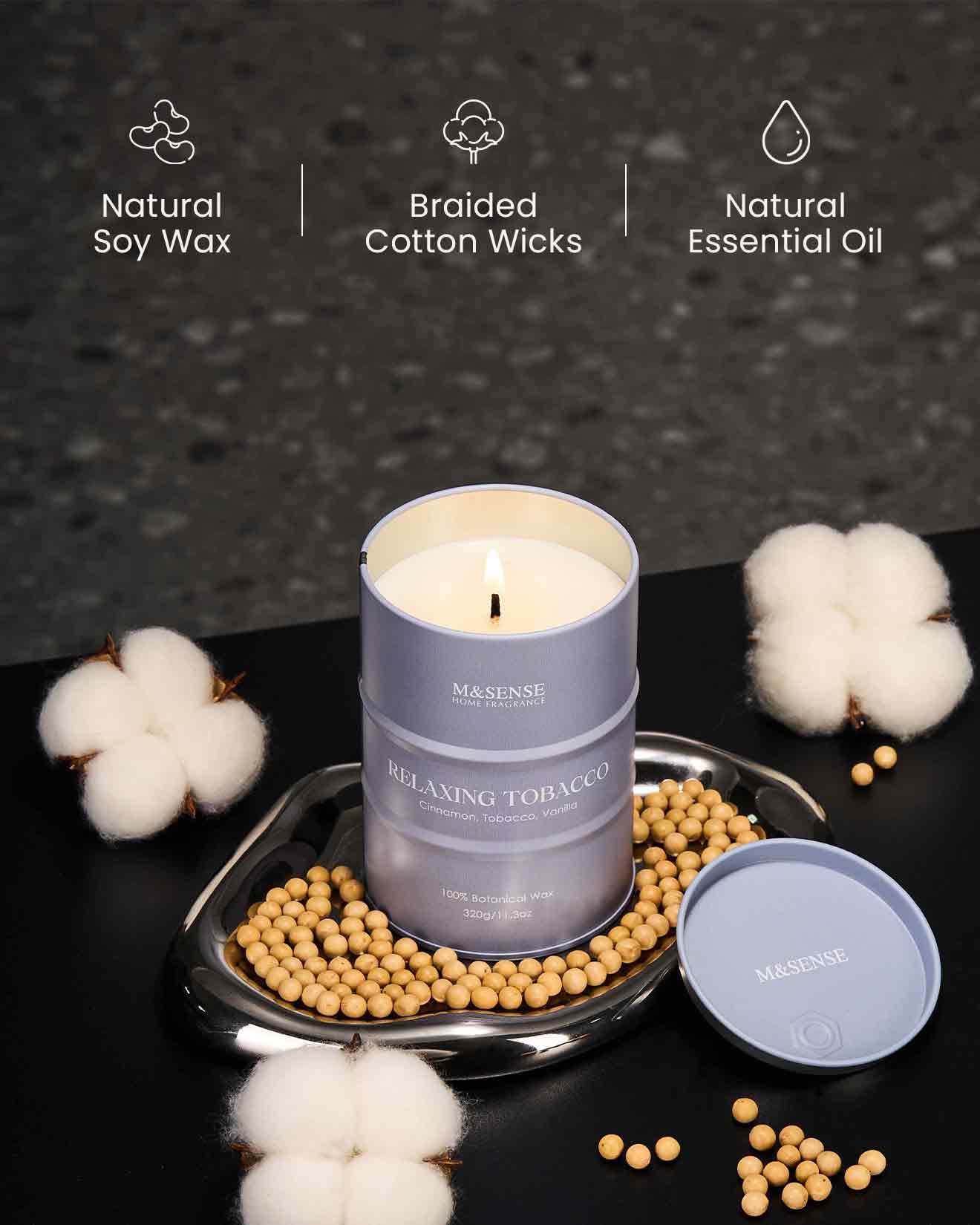 Lead-free cotton wick with paper filament inside the candle
