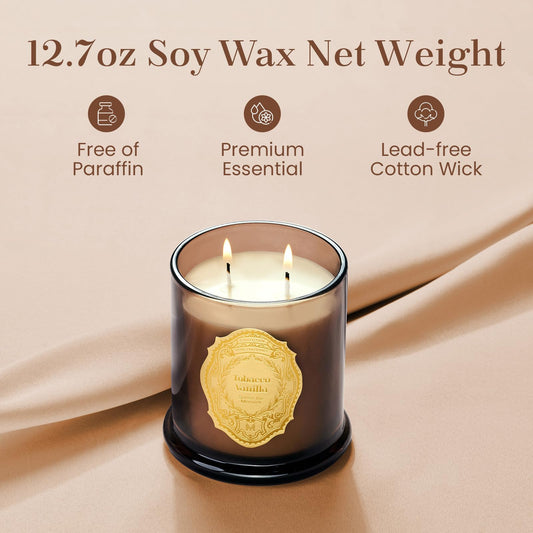 Close-up of the 2-wick setup and warm glow